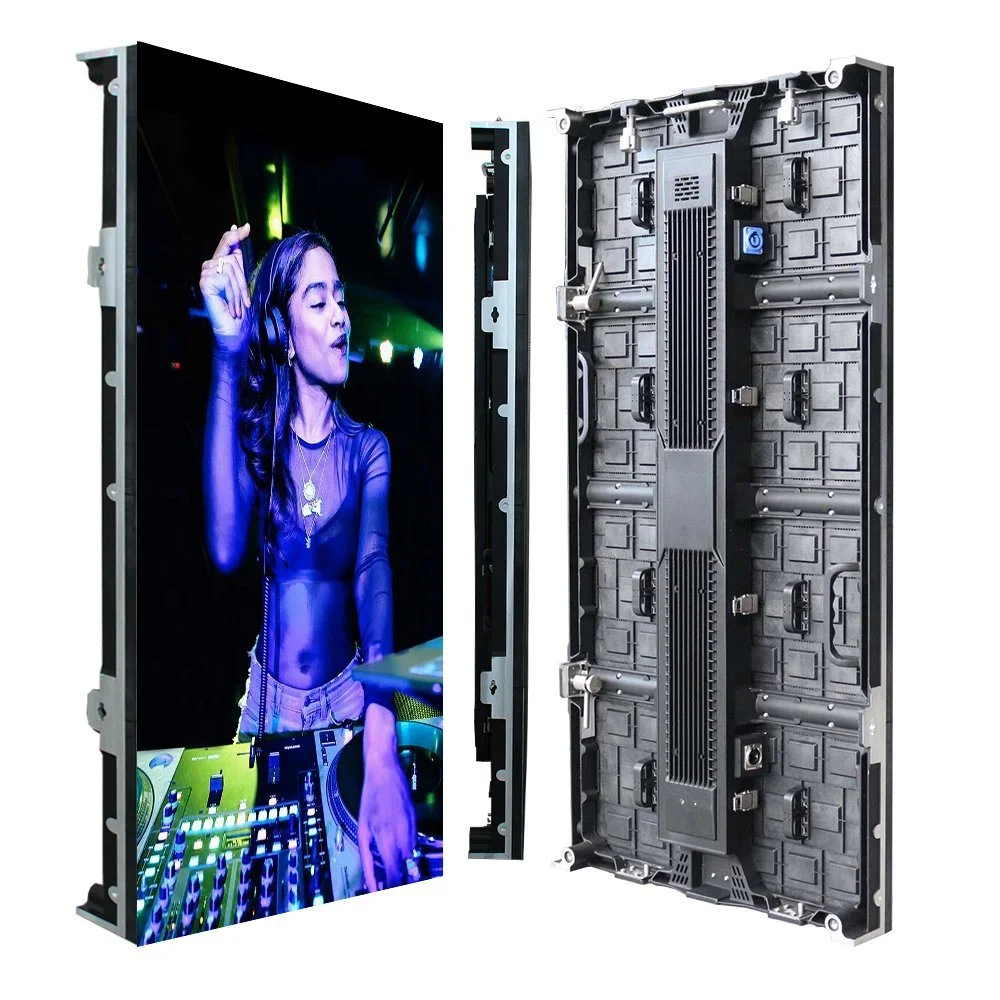 Panel LED modular vertical, vista frontal y trasera